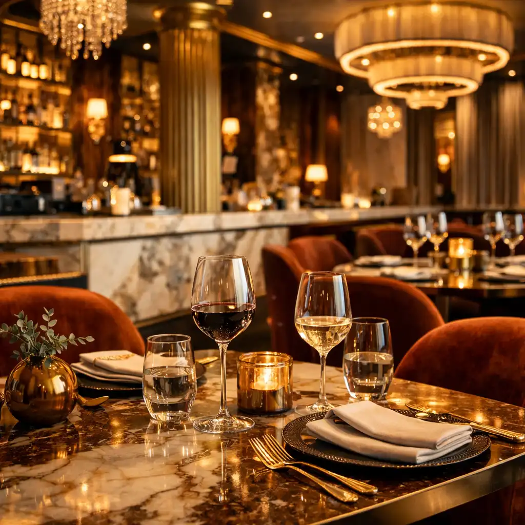 Eleganckie wnętrze restauracji